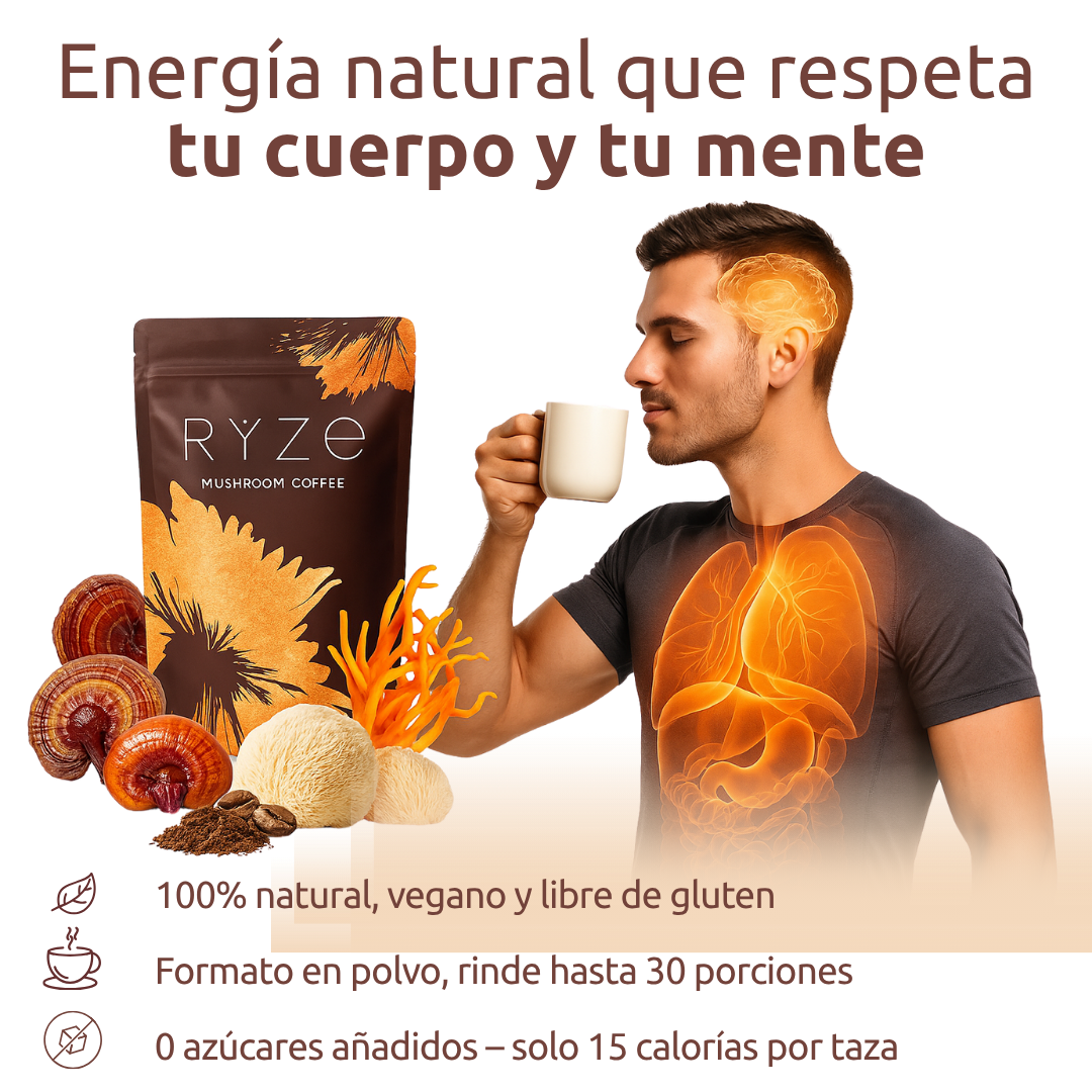 "RYZE EL CAFE QUE TE CUIDA" ✨Despierta tu Mente. 🔥"Potencia tu Vida"