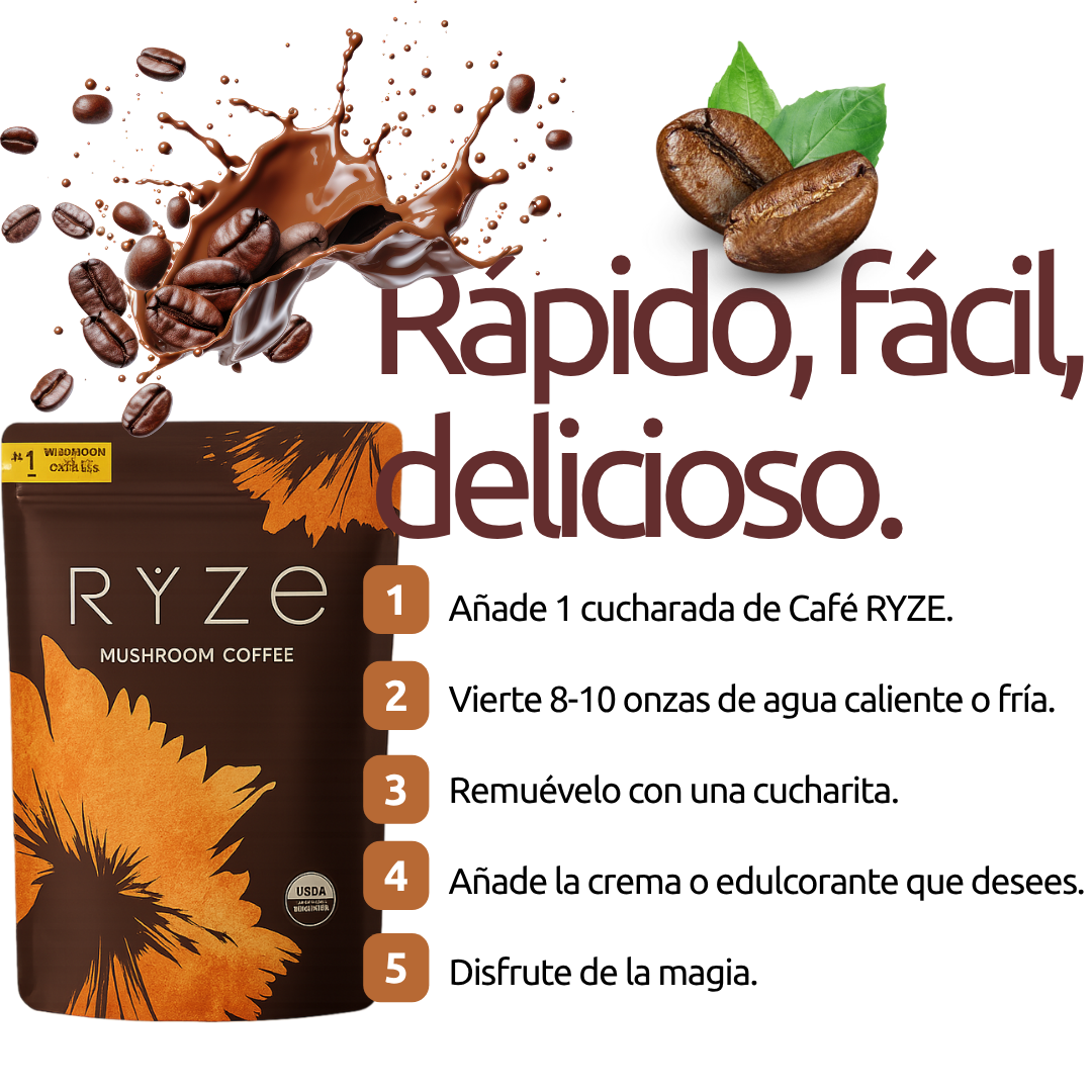 "RYZE EL CAFE QUE TE CUIDA" ✨Despierta tu Mente. 🔥"Potencia tu Vida"