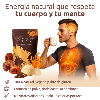 "RYZE EL CAFE QUE TE CUIDA"  ✨Despierta tu Mente.        🔥"Potencia tu Vida"