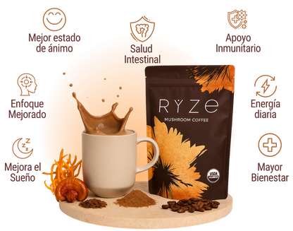 "RYZE EL CAFE QUE TE CUIDA"  ✨Despierta tu Mente.        🔥"Potencia tu Vida"